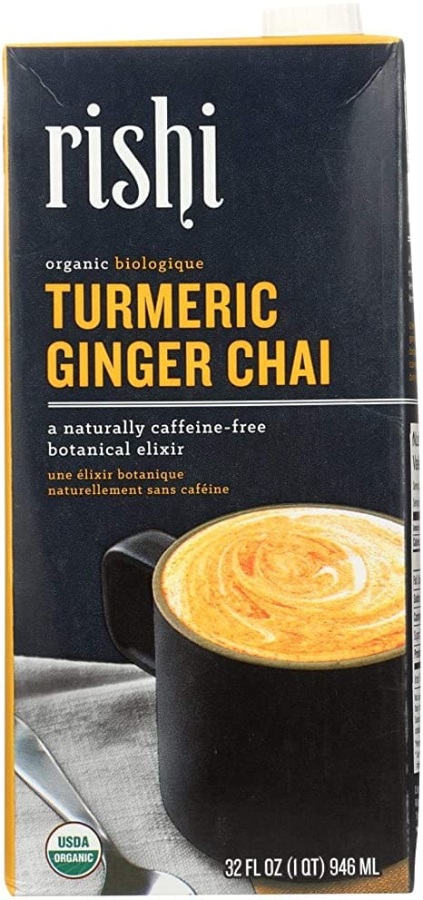 Archived Rishi Turmeric Ginger Chai carton, 32 fl oz
