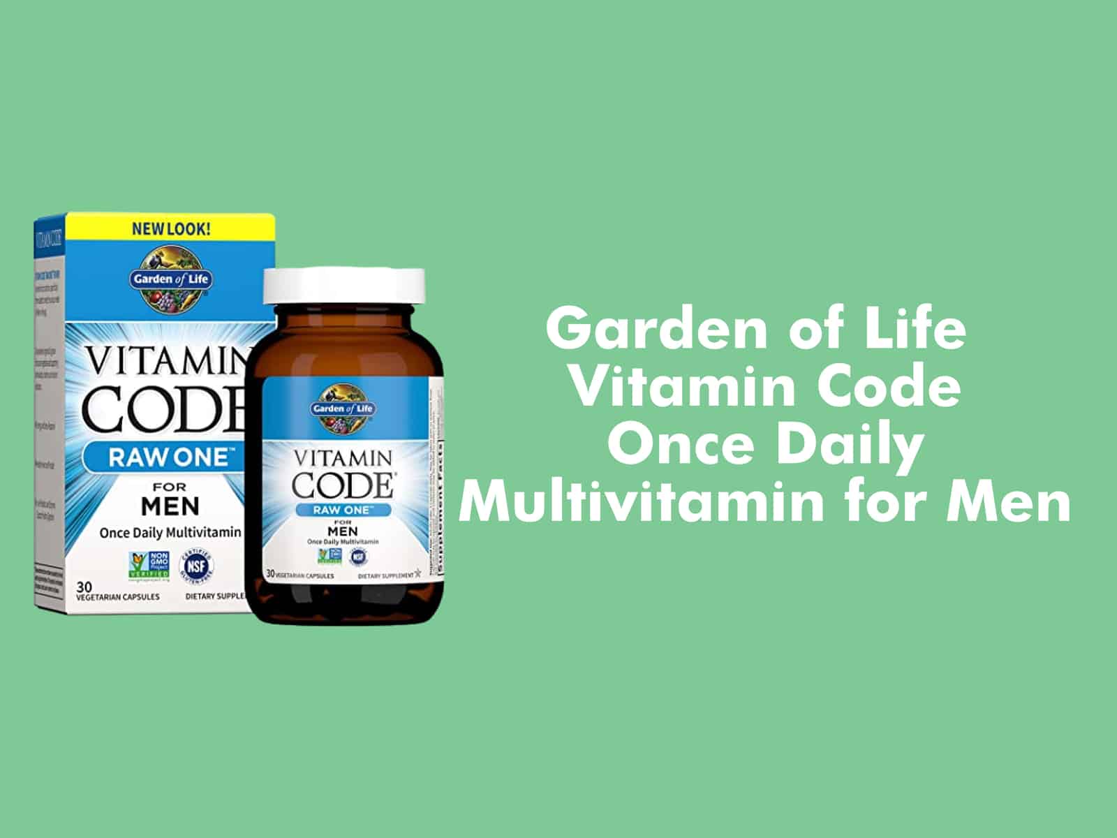 Garden of Life Vitamin Code RAW ONE for Men — 30 capsules; ASIN B004F55L82