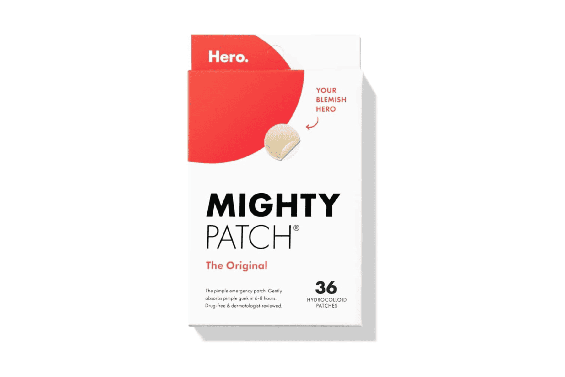 Hero Mighty Patch Original hydrocolloid patches, 36 count.