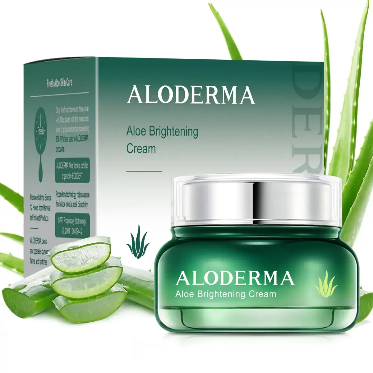 Aloderma Aloe Brightening Skin Cream, 50 g