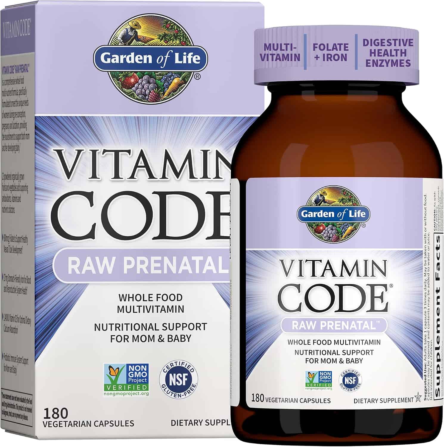 Garden of Life RAW Prenatal 180 capsules