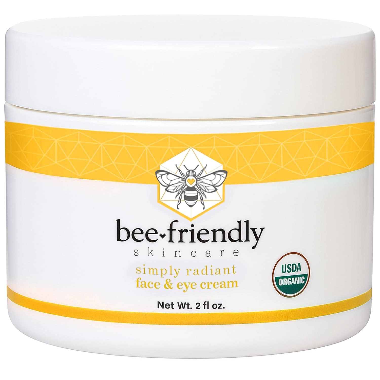 BeeFriendly Simply Radiant Face and Eye Cream in a 2 fl oz jar