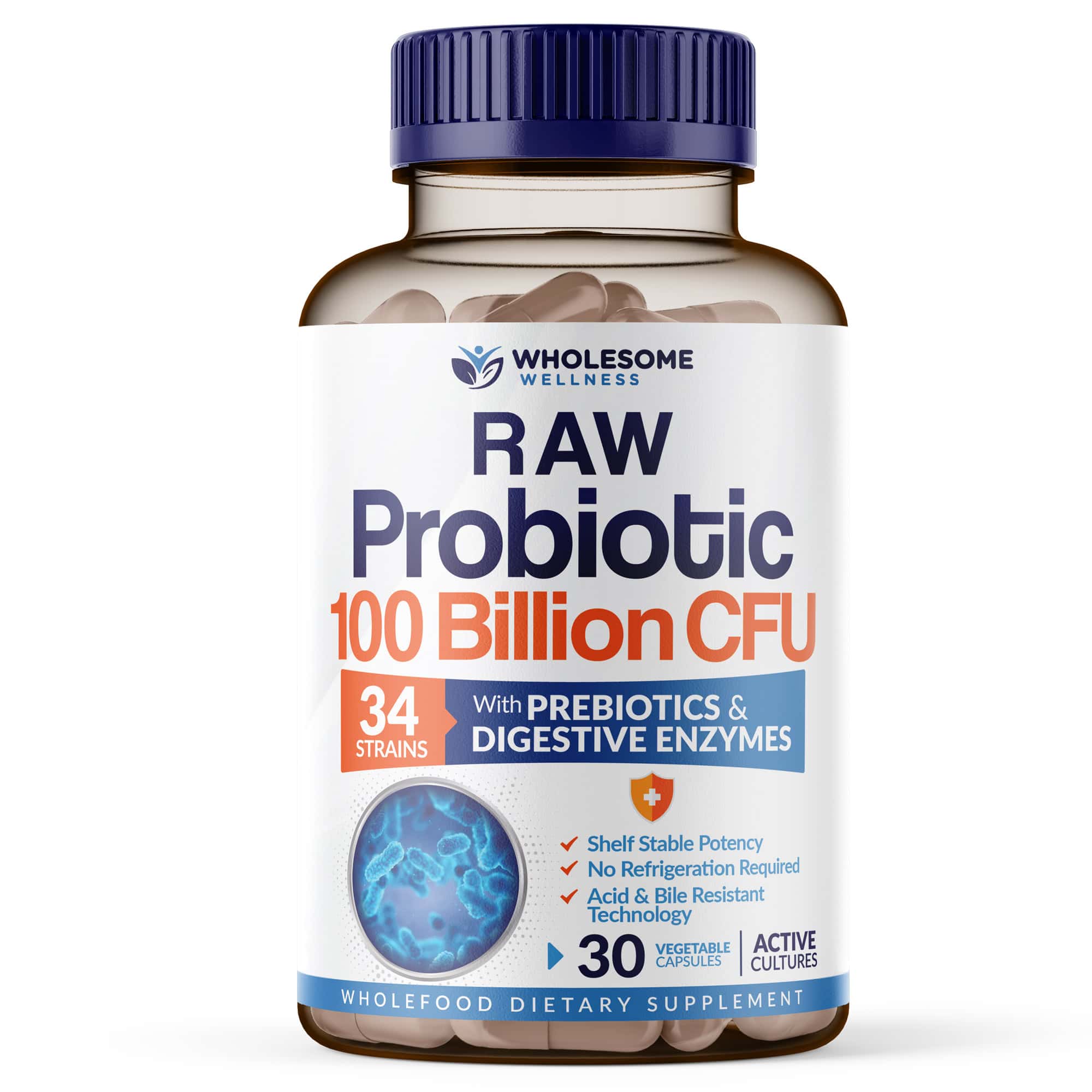 Wholesome Wellness Raw Probiotics product photograph