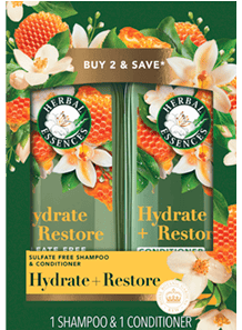 Herbal Essences Hydrate + Restore shampoo and conditioner pack