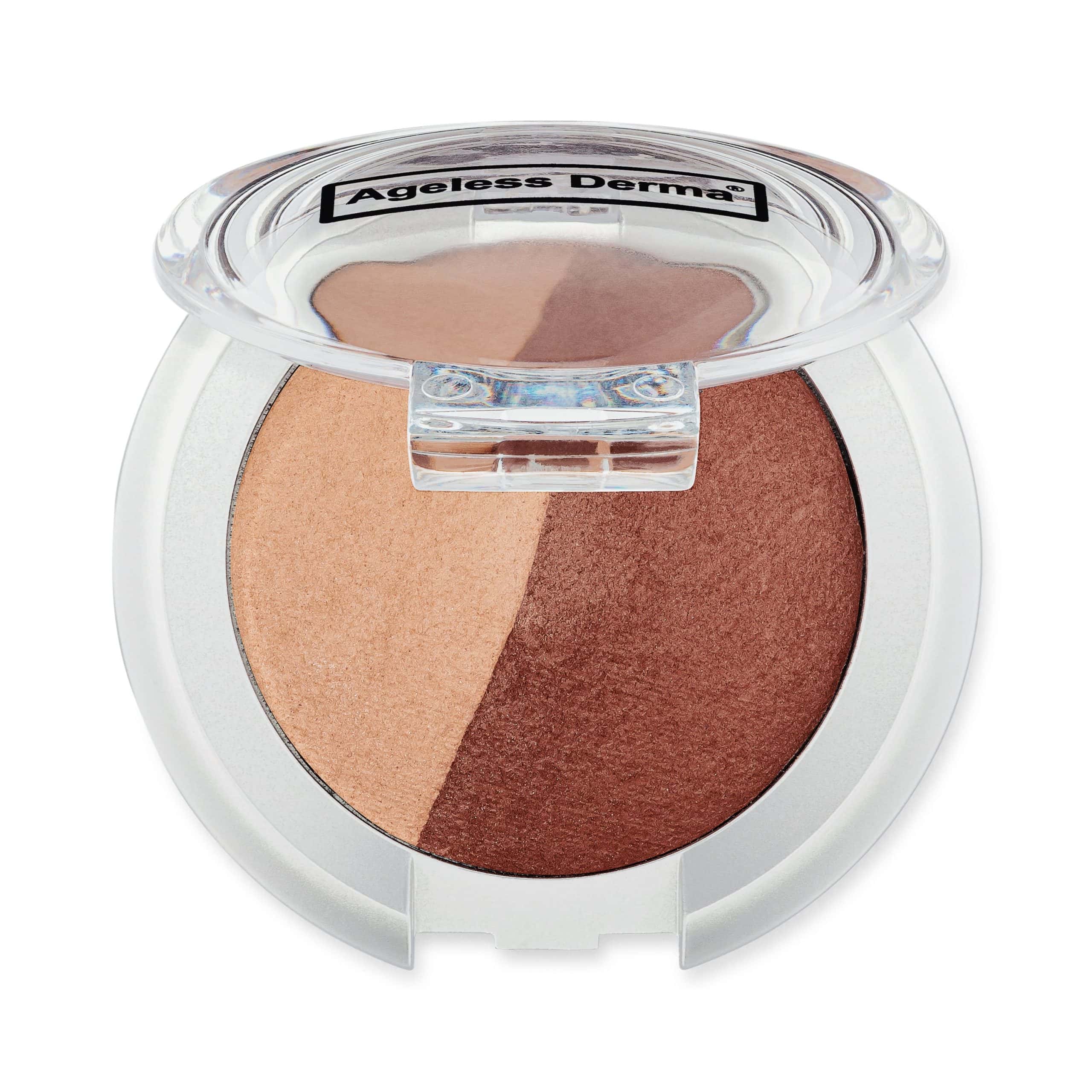Ageless Derma brown and nude eyeshadow duo