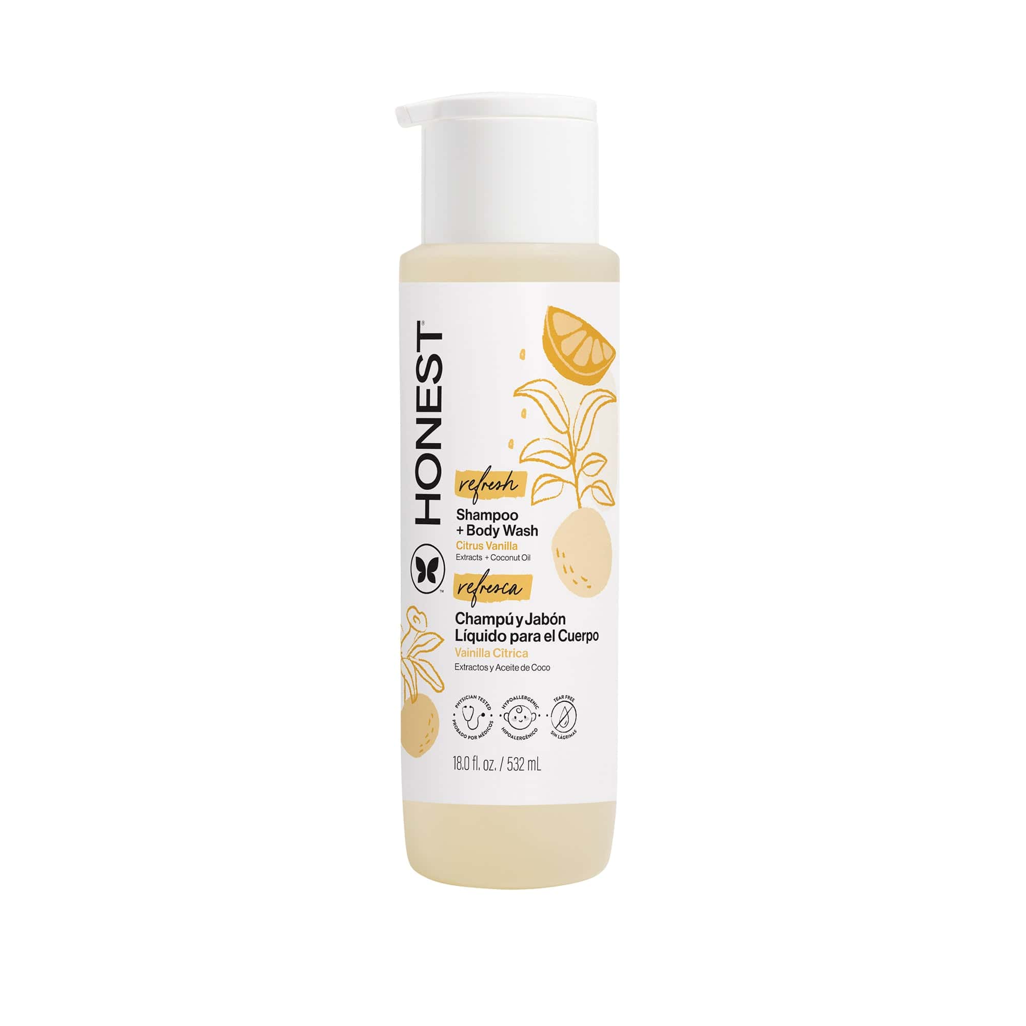 Honest Shampoo + Body Wash Citrus Vanilla Refresh product photograph