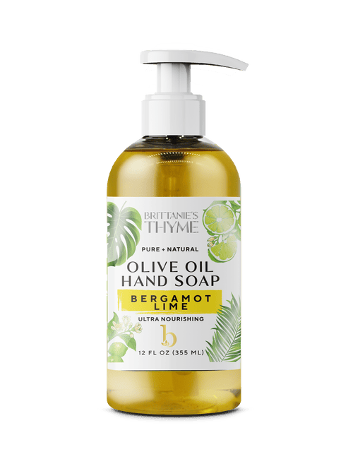 Brittanie’s Thyme Bergamot Lime hand soap bottle