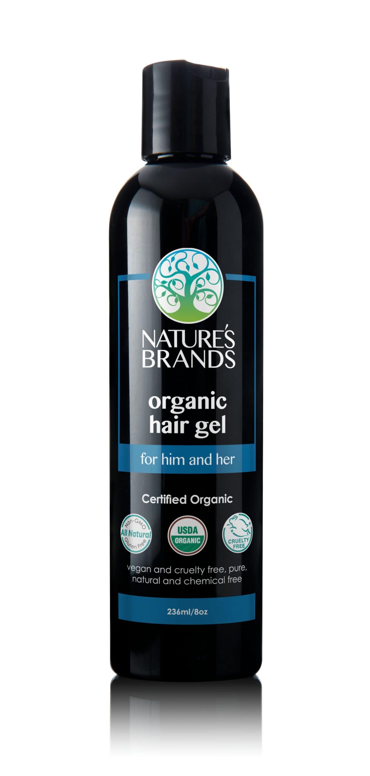 Herbal Choice Mari organic hair gel bottle, 8 fl oz