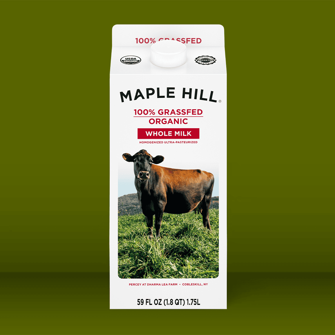 Maple Hill Organic Whole Milk, 59 fl oz carton