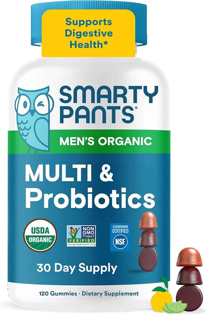 SmartyPants Men's Organic Multi & Probiotics, 120 gummies